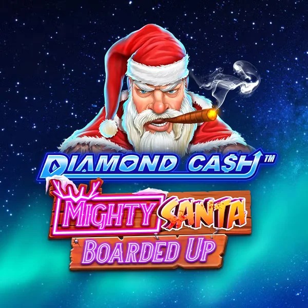 Diamond Cash Mighty Santa Boarded Up slot logo by Greentube at Sankra Casino
