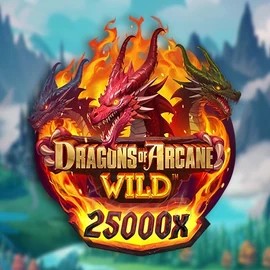 Dragons of Arcane Wild slot logo by Foxium at Sankra Casino