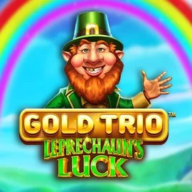 Gold Trio Leprechaun's Luck slot logo by Playtech at Sankra Casino
