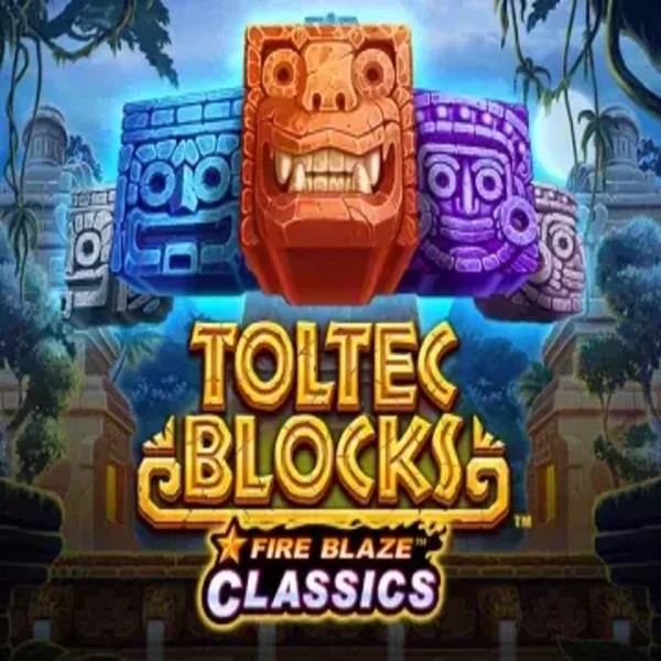 Fire Blaze: Toltec Blocks logo by Rarestone Gaming Sankra Casino